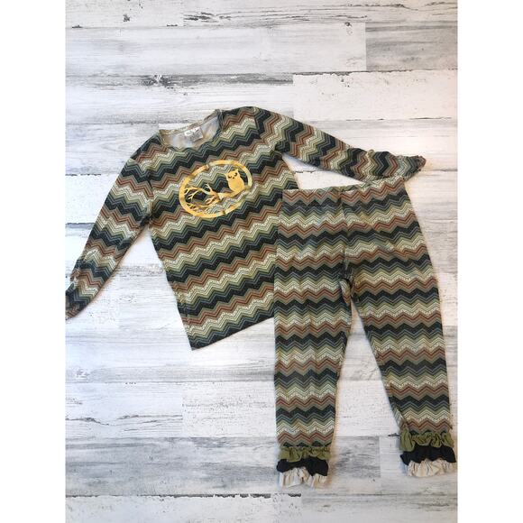 Matilda Jane Pants and Top Set Owl sz 8 - Picture 1 of 2
